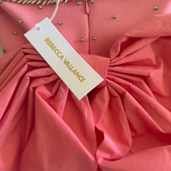 ✨ NWT Rebecca Vallance Brittany Bow Embellished Midi Dress | Pink | US 0 / AUS 4 - Picture 10 of 12